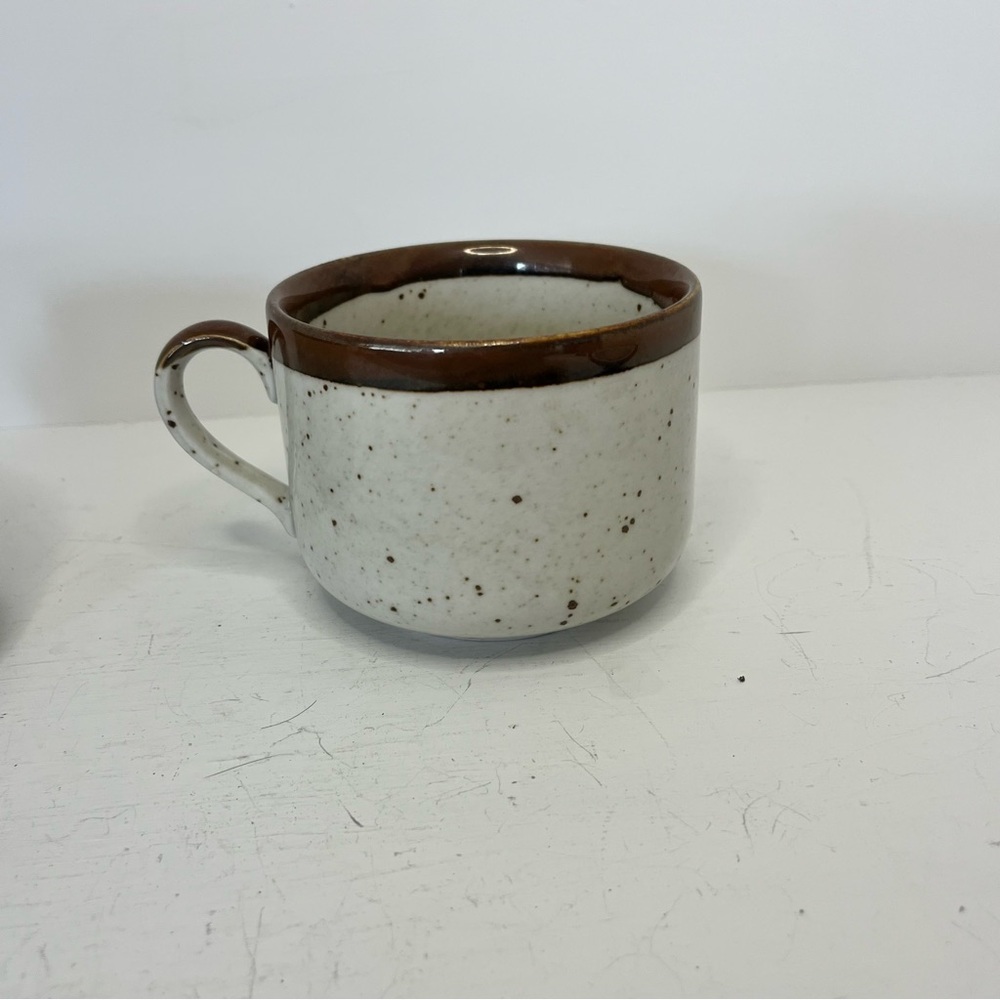 Vintage German Floral Ceramic Mugs Set - Brown and White - Picture 9 of 12